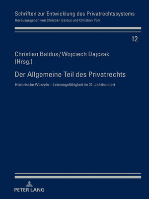 cover image of Der Allgemeine Teil des Privatrechts